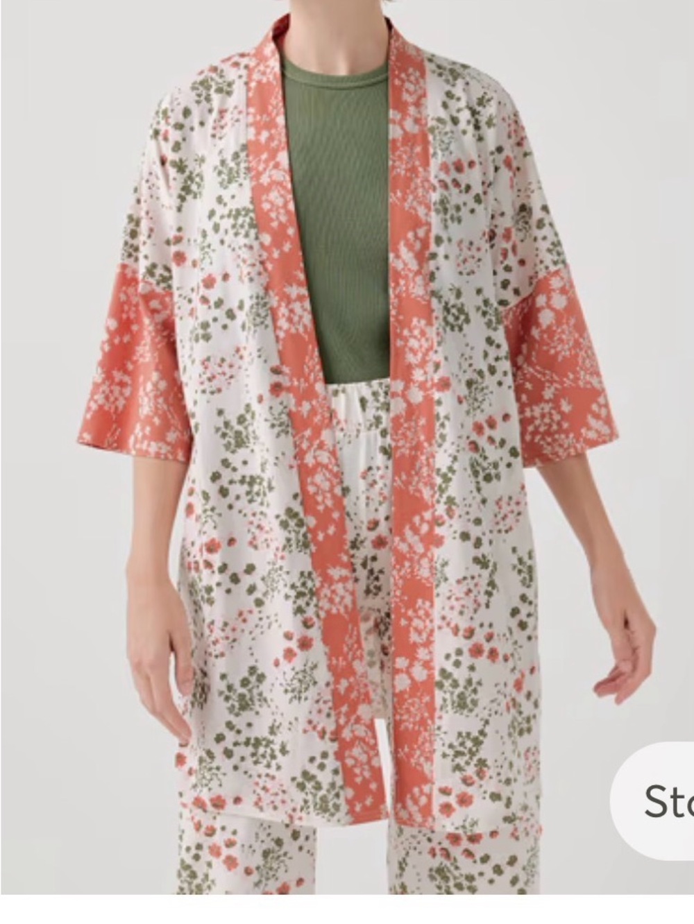 PACT ORGANIC-WOMEN’S STAYCATION SHORT ROBE-SIZE XS/S